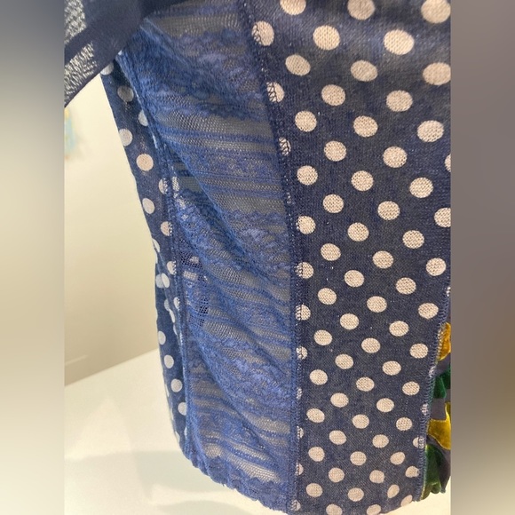 Stunning LULU H Paris mesh/velvet appliqué bomber jacket/French style cardigan - Picture 6 of 17